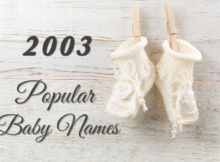 Popular Baby Names 2003